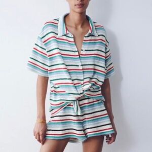Zara Terry Short and Top Set Size Med/Large NWT